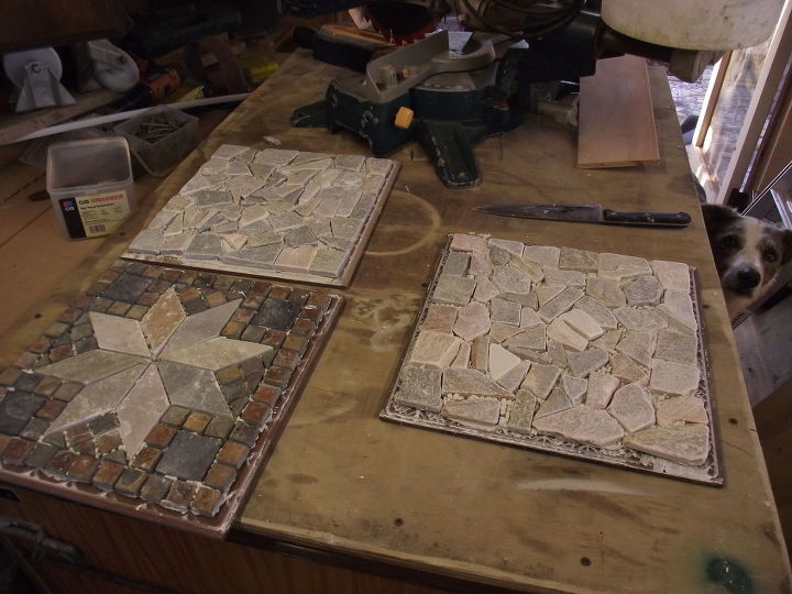 trivets ou porta vasos em mosaico