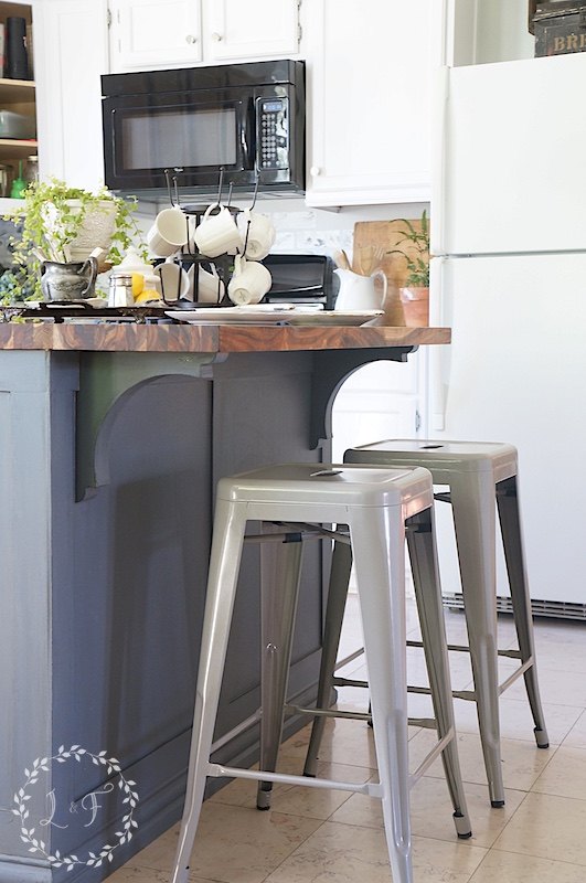 How To Update A Builder Grade Kitchen Island With Trim And