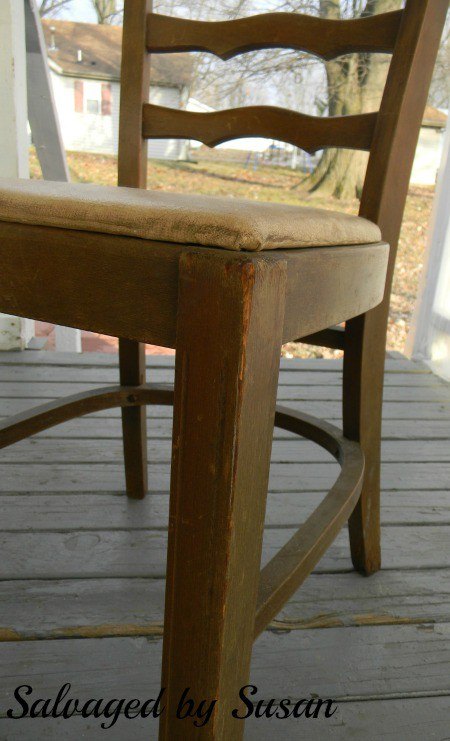diy painted canvas drop cloth chair, chalk paint, dining room ideas, painted furniture, reupholster