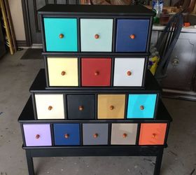 updating an outdated apothecary cd storage cabinet, painted furniture