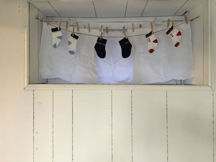 cmo hacer una ventana de la sala de lavandera del stano sonrisa, Una caja de sombra en miniatura del tendedero