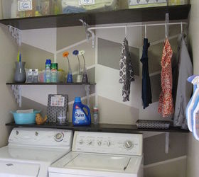 s 11 easy updates that will make you love your laundry room, laundry rooms, Hang up some open shelving