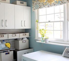 s 11 easy updates that will make you love your laundry room, laundry rooms, Fill empty corners with greenery