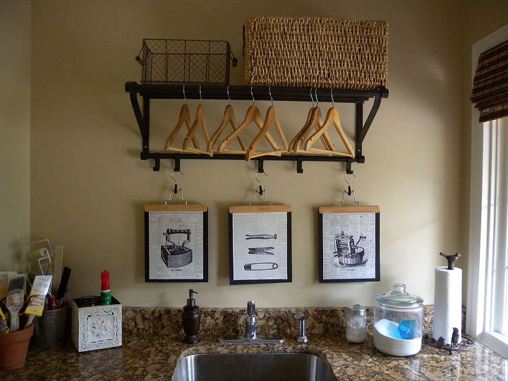 s 11 easy updates that will make you love your laundry room, laundry rooms, Make custom laundry themed art