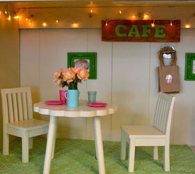 diy american girl cafe bakery inside a cabinet, crafts, kitchen cabinets