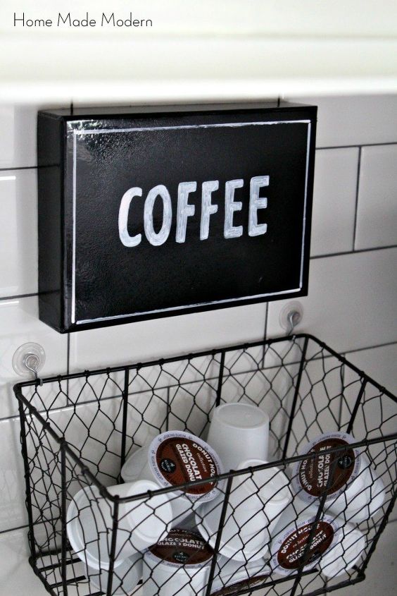 estao de caf organizada e suporte de xcara de caf pendurado, Suporte para x cara de caf suspenso