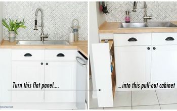 Almacenamiento oculto en la cocina: Convierte un panel de relleno en un armario extraíble!