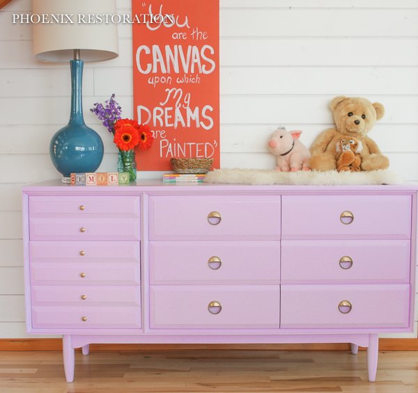 Mid Century Nursery Dresser In Lilac Hometalk Mid Century Nursery Dresser In Lilac Bedroom Ideas Painted Furniture