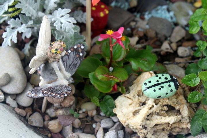fairy garden at hawk s creek, crafts, gardening, ALL BUGS ARE BEAUTIFUL IN THIS VILLAGE