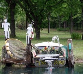 Vintage Boat Water Feature | Hometalk