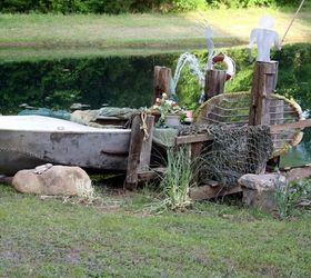 vintage boat water feature, SOUNDS AS GOOD AS SHE LOOKS