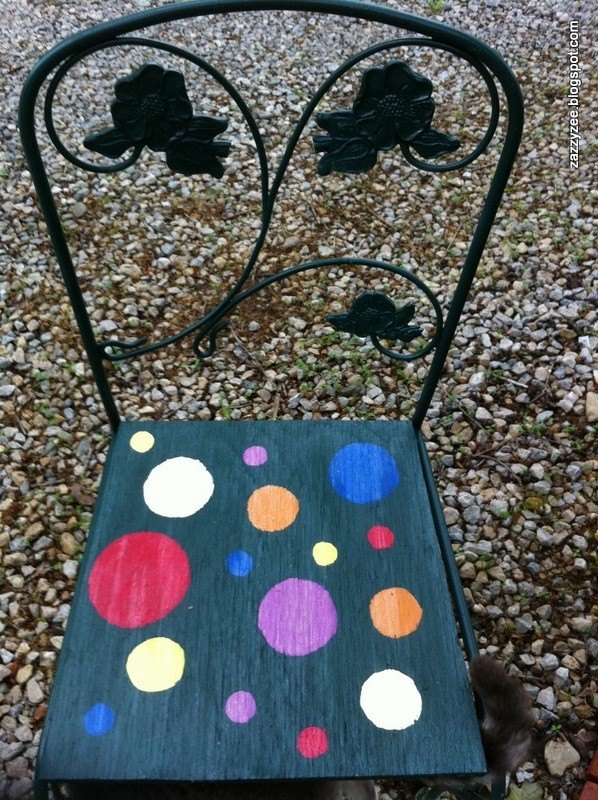 new life for old garden chair, outdoor furniture, painted furniture, CIRCLE OF LIFE