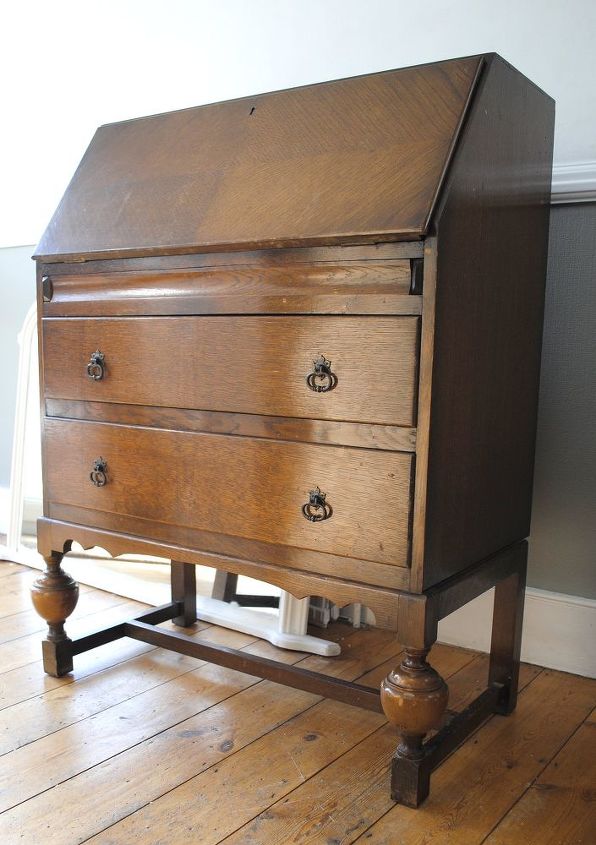 Vintage Writing Bureau Transformation | Hometalk
