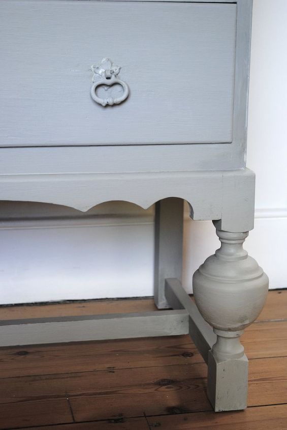 vintage writing bureau transformation, painted furniture, The legs are such a lovely solid shape