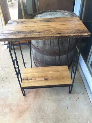 from aquarium stand to barn wood table, painted furniture, repurposing upcycling, shelving ideas