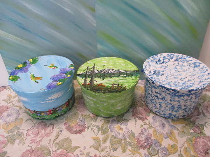 re purposed 5 qt icecream tub flower pot mini plant stand