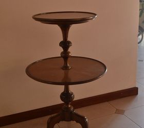 rotating side table, diy, painted furniture