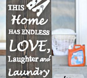 diy wooden sign for laundry room tutorial, crafts, how to, laundry rooms, wall decor, woodworking projects