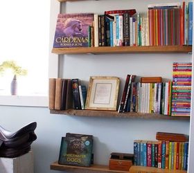 easy barn wood book shelves, diy, shelving ideas
