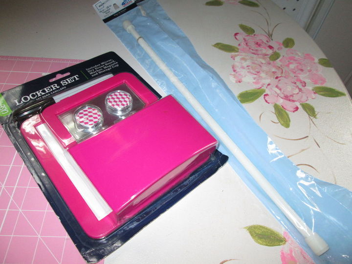 old tool box turned crafting wrapping station storage