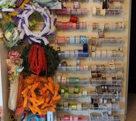 ribbon storage, craft rooms, crafts, diy, organizing, shelving ideas, storage ideas