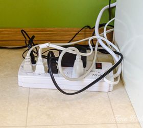organize multiple plug ins with this easy inexpensive storage idea, home office, organizing, storage ideas