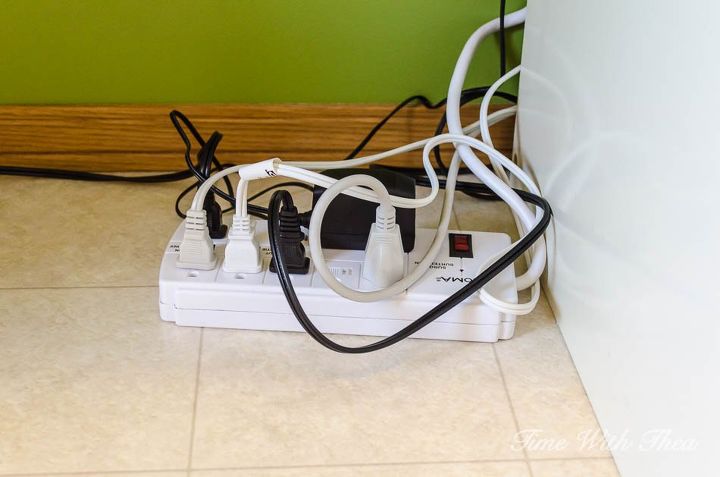 organize multiple plug ins with this easy inexpensive storage idea, home office, organizing, storage ideas