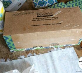 turn a cardboard box into storage, decoupage, organizing, repurposing upcycling, storage ideas