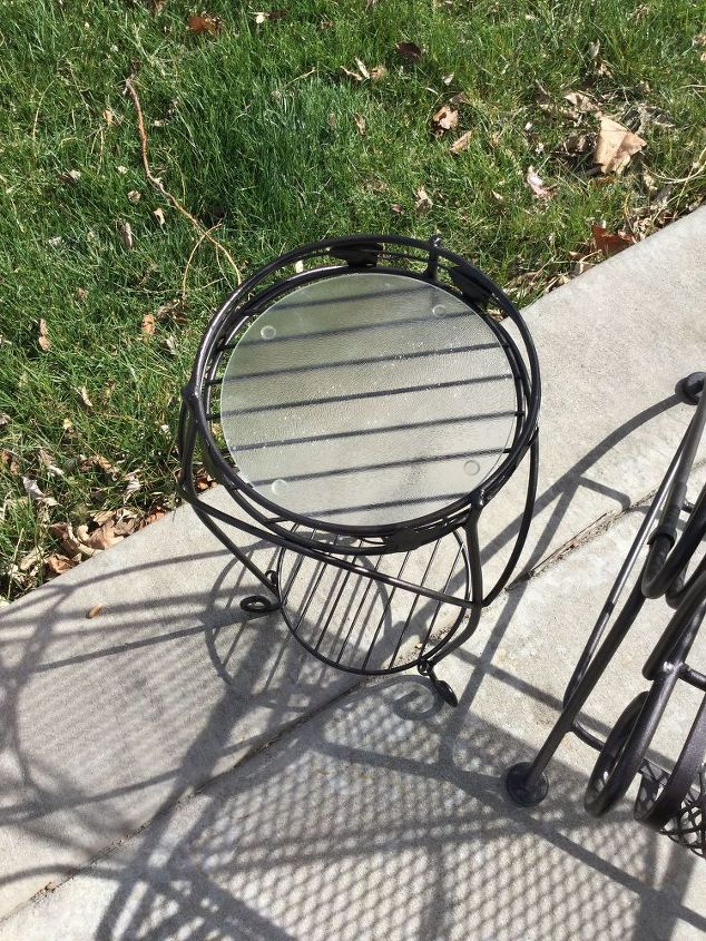 Repurposed Plant Stand and Updated Patio Furniture | Hometalk