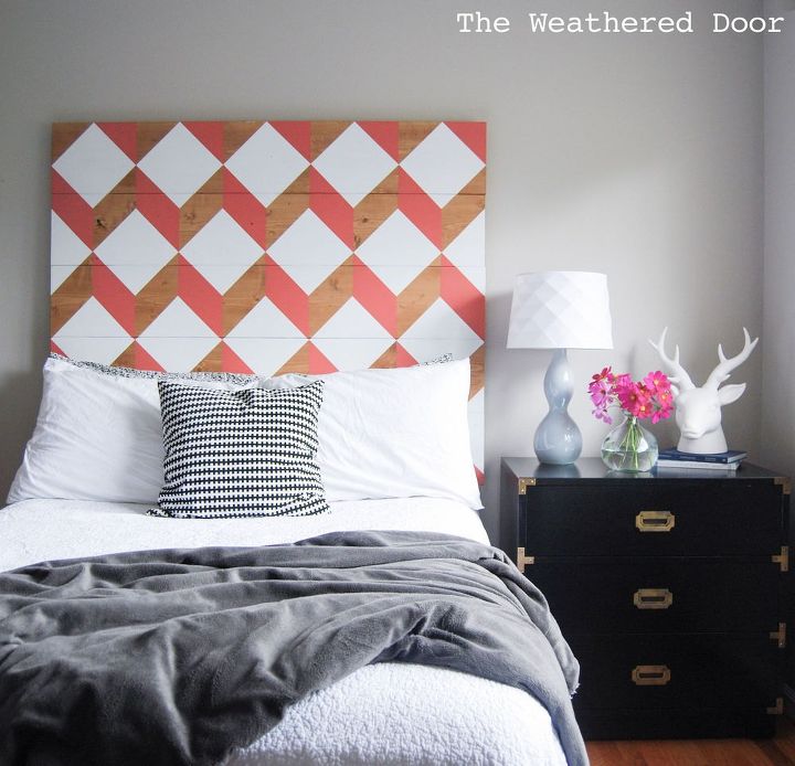 s 12 sneaky ways to fake a type a bedroom even if you re type b, bedroom ideas, organizing, Use a bold headboard to distract the eye