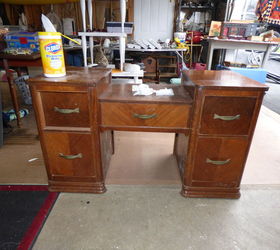 vanity brought back to it s original beauty, home office, painted furniture