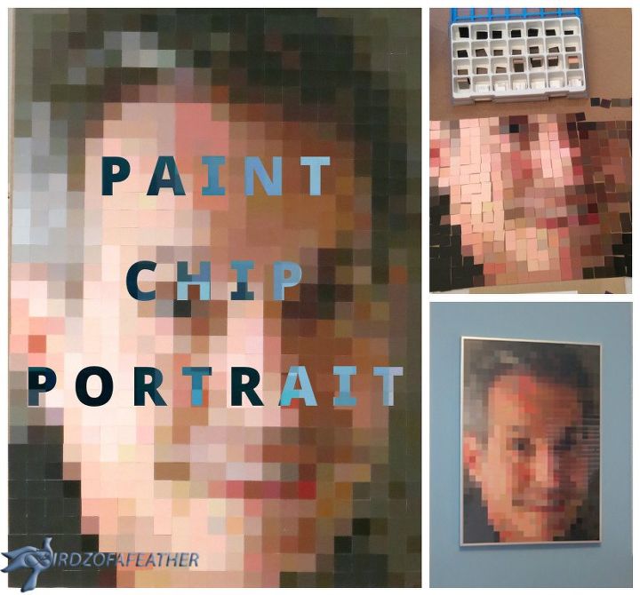 retrato con paint chip