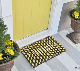 s 11 inviting welcome mats that will make your neighbors smile, crafts, outdoor furniture, porches, Make a dramatic geometrical stunner