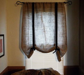 burlap rollup blinds, reupholster, window treatments, windows