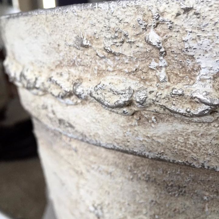 plastic pink flower pot gets a face lift