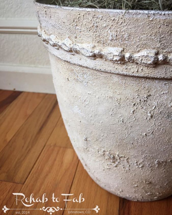 plastic pink flower pot gets a face lift