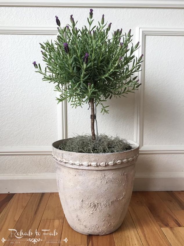 plastic pink flower pot gets a face lift