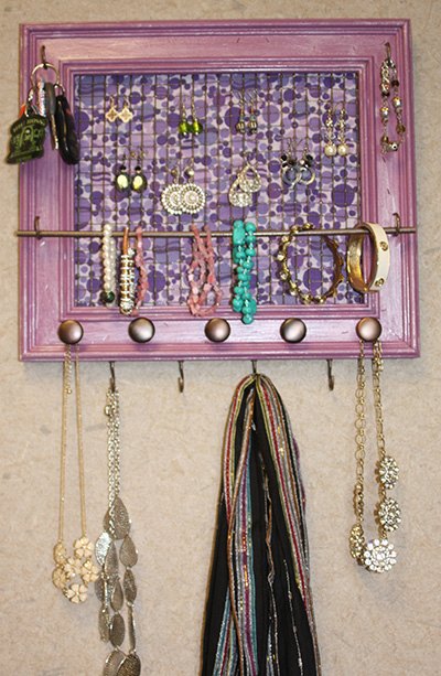 organizador de joyas con marco de madera picture perfect
