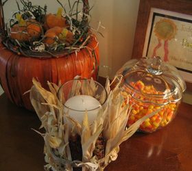 easy and inexpensive pottery barn inspired indian corn candle, crafts, seasonal holiday decor