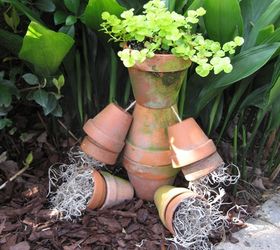 a fun and whimsical flower pot man for your garden, crafts, flowers, gardening
