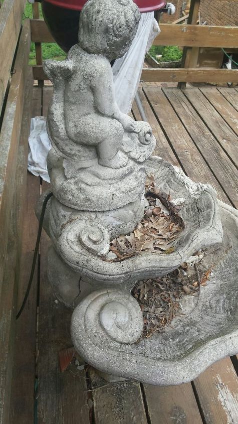 can this falling apart water fountain be saved