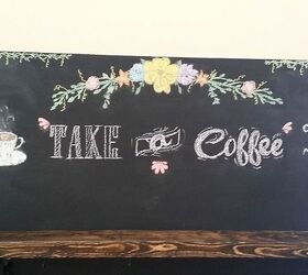 create chalky wall coffee beverage bar station in your home, chalkboard paint, kitchen design, organizing