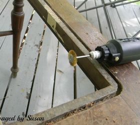 how to remove pressed cane, diy, how to, painted furniture