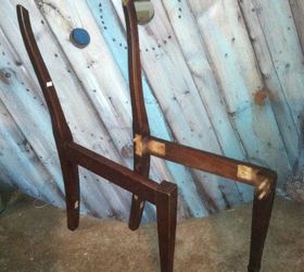 what do you get when you cross a vintage crib end and chair , diy, outdoor furniture, painted furniture, repurposing upcycling