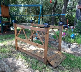 DIY Wood Garden Bridge