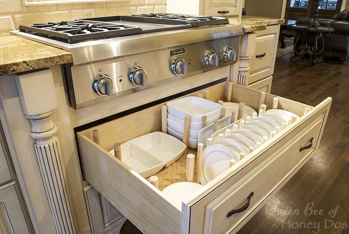 s how to keep dirty kitchen spots clean and fresh much longer, cleaning tips, kitchen design, Make a drawer organizer for dust free dishes