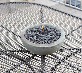 s 15 budget outdoor updates to turn your yard into a relaxing getaway, outdoor furniture, outdoor living, Make a concrete firepit for your patio table