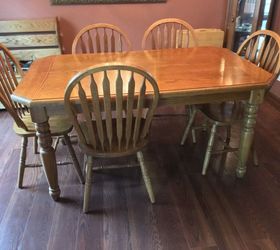 ideas to paint my oak table and chairs, Veneer oak table and chairs