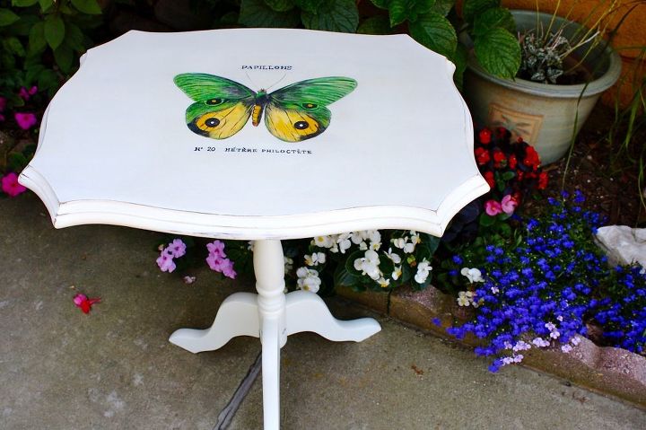 how to hand paint a transfer graphic onto wood furniture , chalk paint, painted furniture, repurposing upcycling