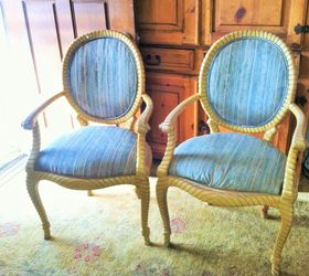 vintage drexel rope and tassel arm chair makeover, painted furniture, reupholster